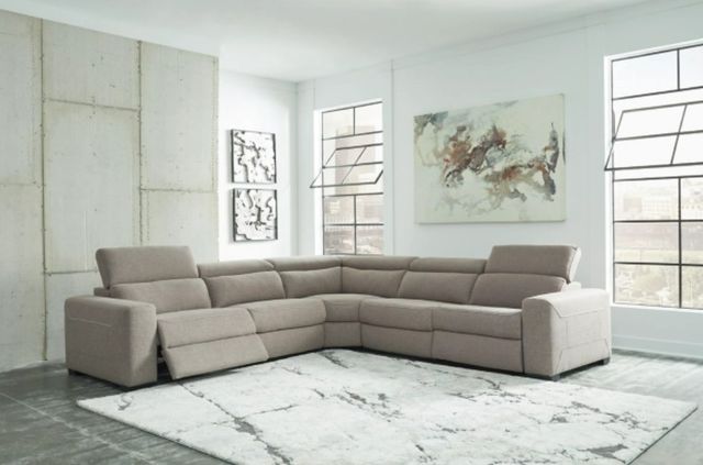 Signature Design by Ashley® Mabton 2-Piece Gray Power Reclining Living Room Set-3