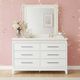 Liberty Furniture Reflections Pearl White/Rhinestone Youth Dresser and Mirror-1