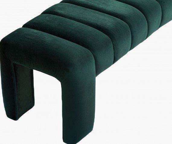 Meridian Furniture Andaz Green Velvet Bench-3