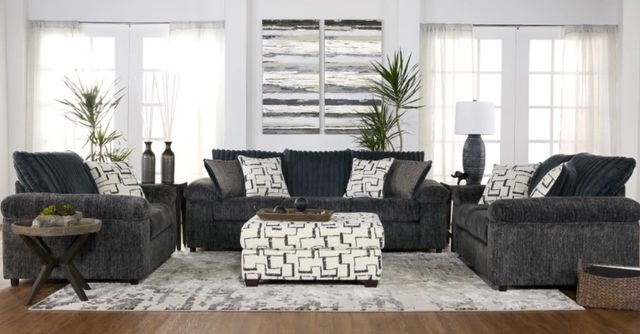 Hughes Furniture® 19950 Galactic Charcoal Loveseat-1