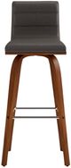 Armen Living Vienna Gray/Walnut Swivel Bar Stool-3