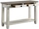 Homelegance® Granby Antique White Sofa Table with Rosy Brown Top -3