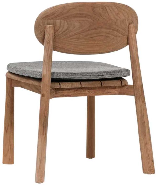 Classic Home Aston Natural Teak Wood Outdoor Dining Chair-3