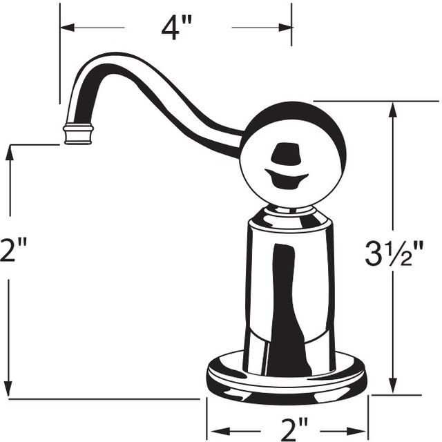Rohl® Polished Chrome Soap  and Lotion Dispenser-1