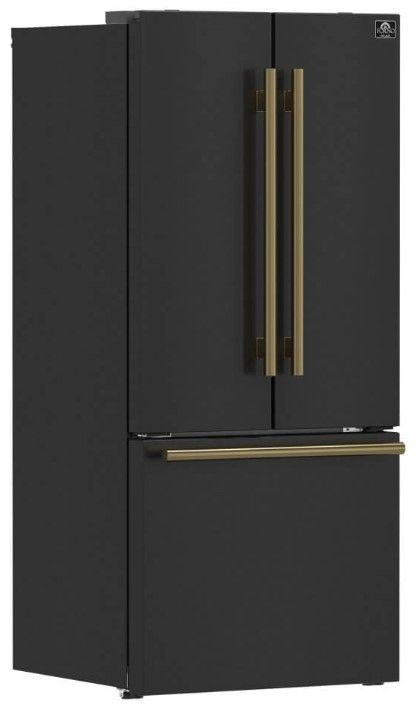 FORNO® Espresso Gallipoli 30 in. 17.5 Cu. Ft. Black Counter Depth French Door Refrigerator-3
