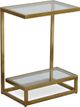 Uttermost® Musing Glass Top Accent Table with Brushed Brass Frame-0