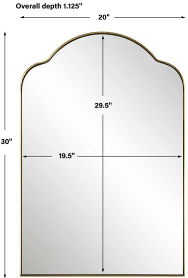 Uttermost® Sidney Brushed Brass Arch Mirror-2