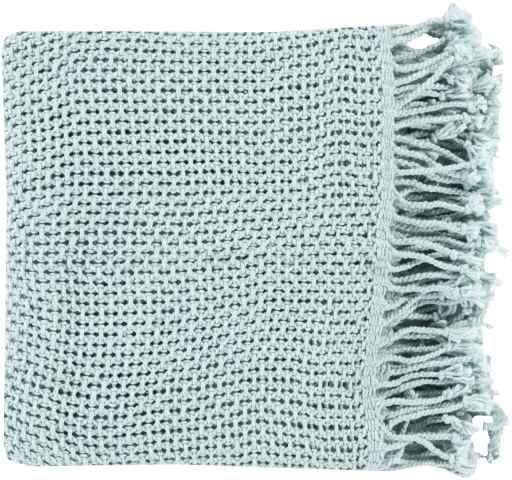 Surya Tibey Pale Blue 50"x70" Throw Blanket-0