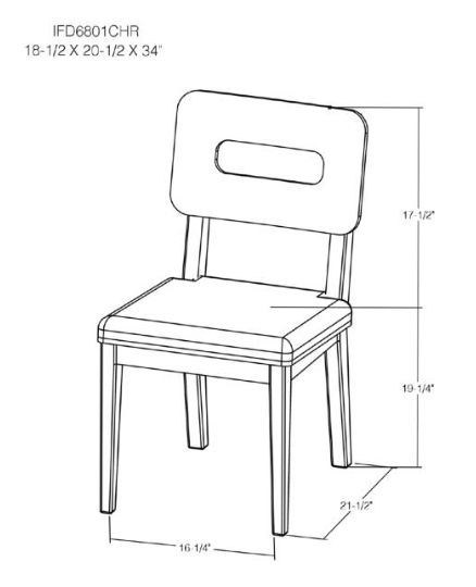 International Furniture Direct Luma Natural Brown Side Chair-2