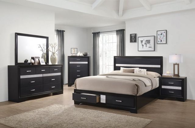 Coaster® Miranda Black California King Storage Bed-3