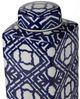A & B Home Valora Blue/White Lidded Jar-3