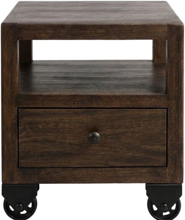 International Furniture Direct Oslo Black End Table-2