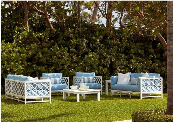 Lane Venture® Willow Garden Outdoor Aluminum Sofa-2