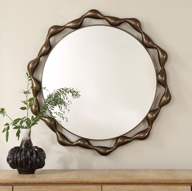 Uttermost® Remolino Warm Bronze Round Mirror-1