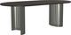 Amisco Customizable Rachel White Oak Oval Dining Table Top with Metal Base-1