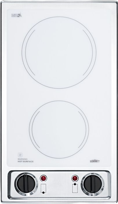 Summit® 12" Brushed Stainless Steel Frame Electric Cooktop-0