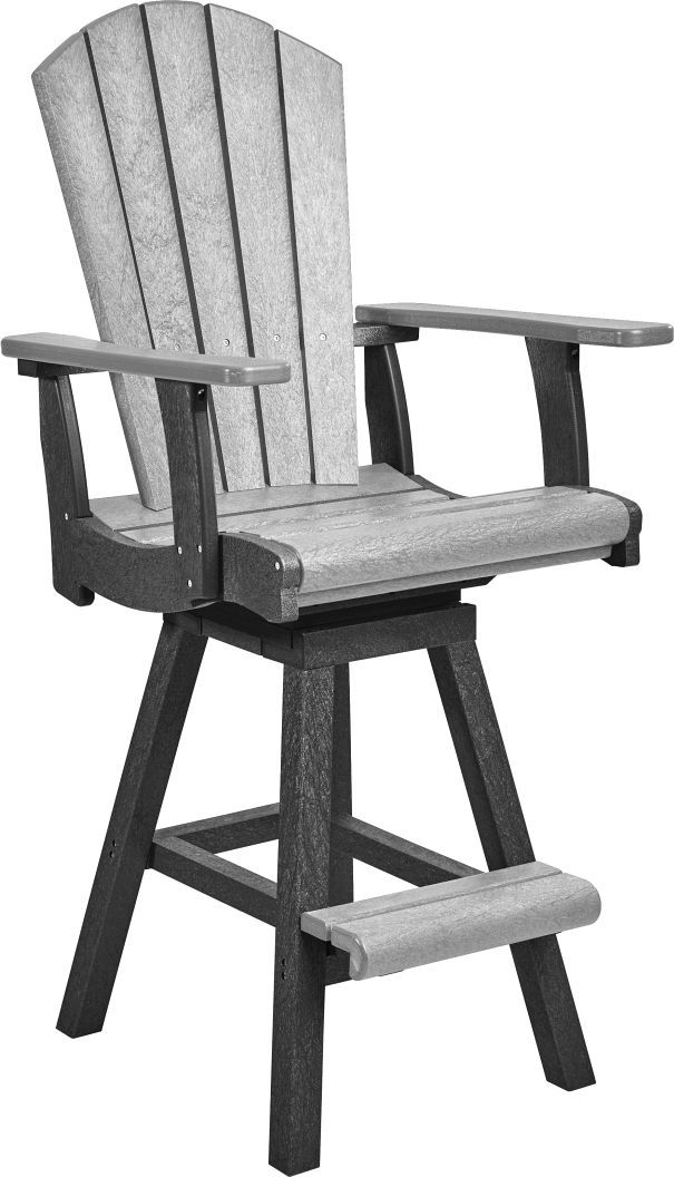 C R Plastics Generation Line Slate/Light Grey Grey Pub Chair-0