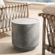 Classic Home Sania Dark Grey Concrete Outdoor Round Accent Table-1