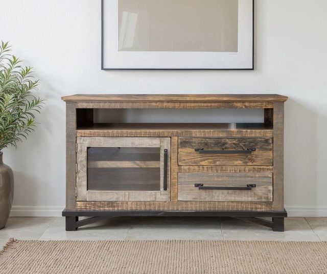 International Furniture Direct Loft Brown/Gray 52" TV Stand-1