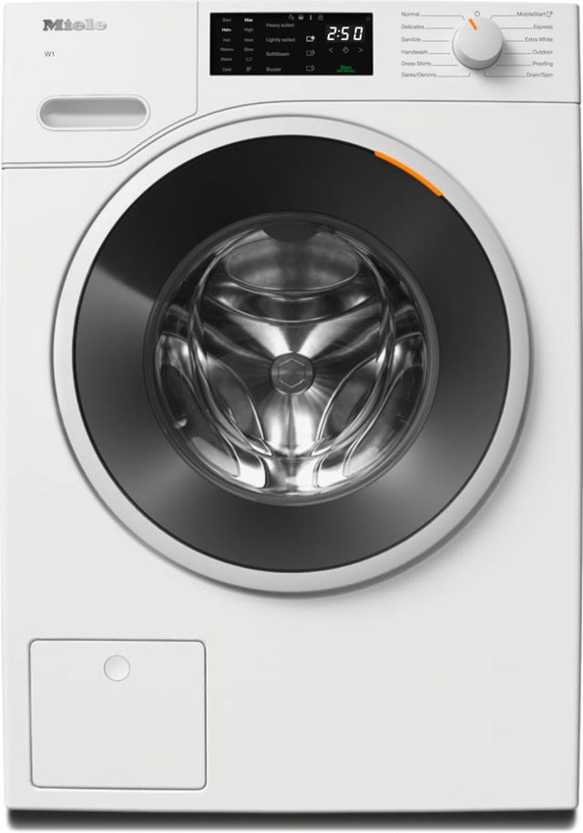 Miele 24" Lotus White Front Load Washer Yale Appliance Boston, Hanover, Framingham, Norton