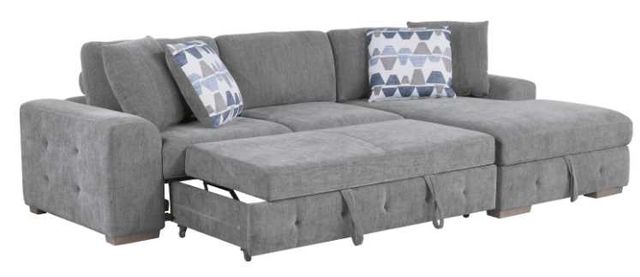 Homelegance® Raife 2-Piece Gray Sectional with Right Chaise-4