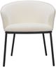Zuo® Modern Essen Black/Ivory Dining Arm Chair-1