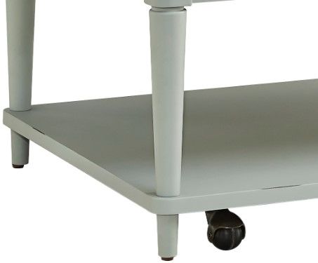 Null Furniture Expressions Acorn Rectangular Cocktail Table with Cottage Blue Base-3