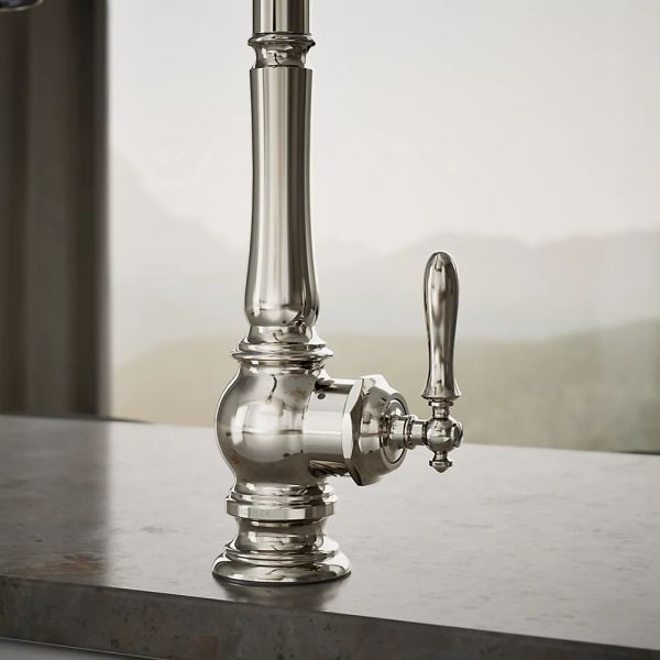 KOHLER® Artifacts® Vibrant Polished Nickel Touchless Kitchen Sink Faucet with 3-Function Sprayhead-4