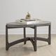 Liberty Furniture Cascade Gray Oval Cocktail Table with Wirebrush Rustic Brown Base-1