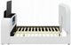 ACME Furniture Shelyn White King Bed with LED TV Cabinet and Fireplace-3