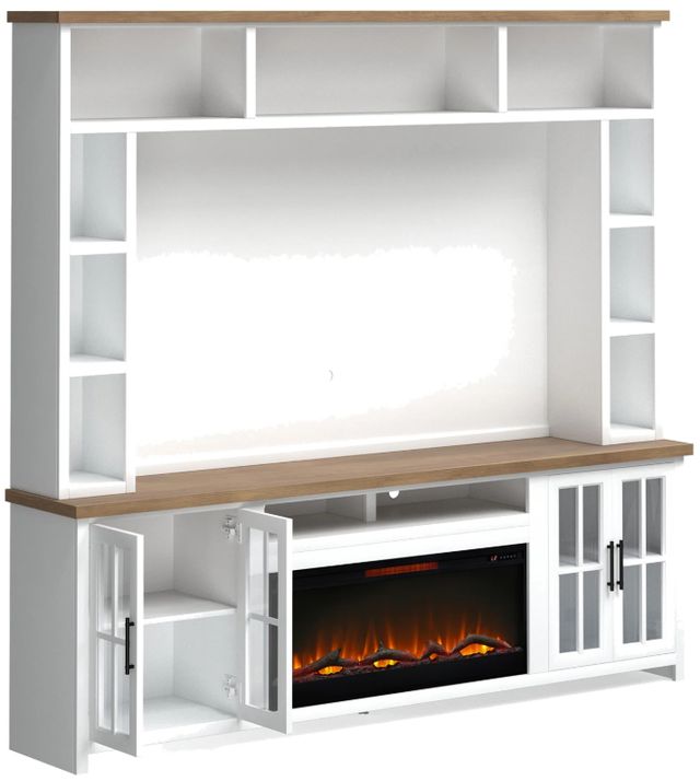 Legends Home Hampton Barnwood/Whitewash Fireplace Entertainment Center-0