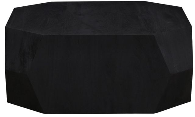 Home Trends & Design Basalt Distressed Black Coffee Table-1