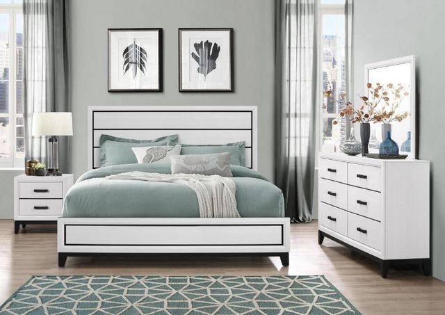 Global Furniture USA Kate Foil White Queen Panel Bed-2