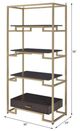 ACME Furniture Yumia Clear/Gold Bookshelf-4