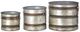 A & B Home Shelburne 3-Piece Copper/Silver Canister Planter Set-0