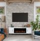 Legends Home Real Cozy Malibu White 78'' Fireplace Console-1