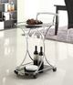 Coaster® Elfman Chrome/Black 2-Shelf Serving Cart-1