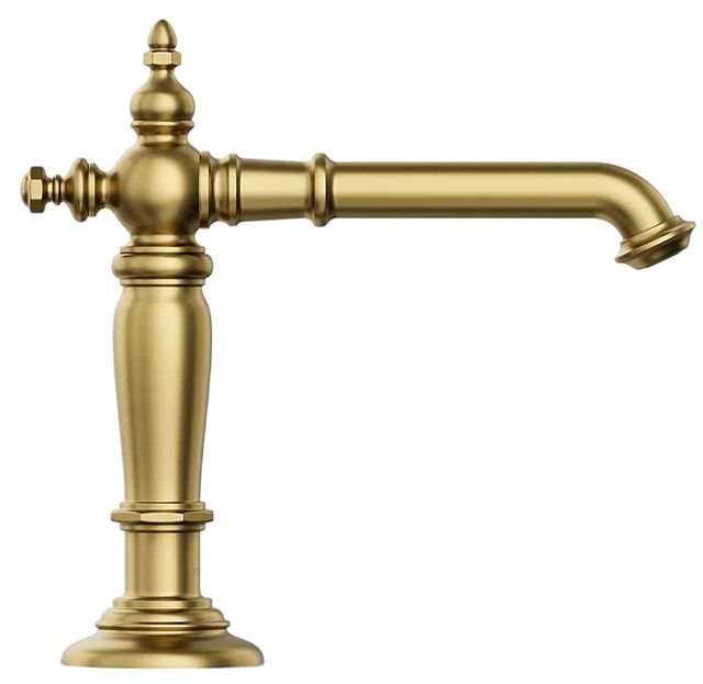 KOHLER® Artifacts® Vibrant Brushed Moderne Brass Bathroom Sink Faucet Spout with Column Design-2
