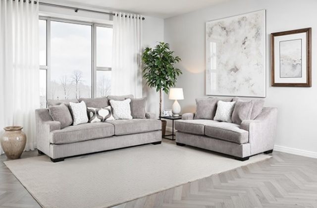 Furniture of America® Mayfield Gray Oversized Sofa-1