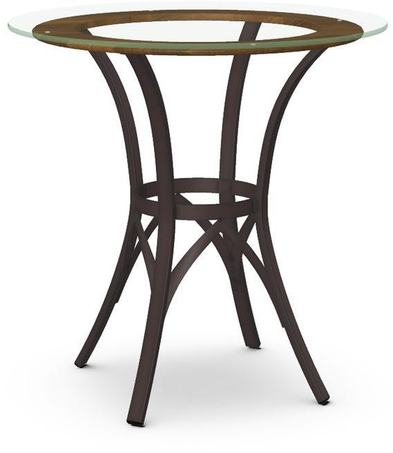 Amisco Customizable Kai 36" Clear Glass Counter Height Table-0