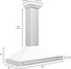 ZLINE 48" Fingerprint Resistant Satin Stainless Steel Convertible Wall Mount Range Hood with White Matte Shell and Stainless Steel Handle-1
