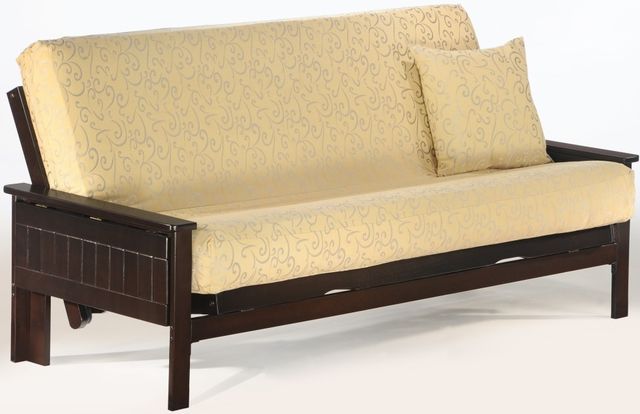 Night & Day Furniture™ Seattle Dark Chocolate Queen Moon Glider Futon-0