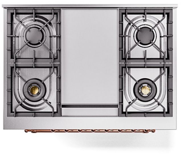 Ilve® Nostalgie II Series 36" Antique White Pro Style Dual Fuel Range-2