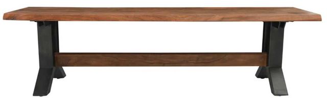 Classic Home Bellamy Amber Brown/Black 66" Bench -1
