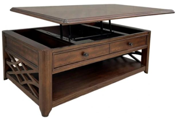 Elements International Phillipe Cherry Lift-top Coffee Table-0