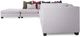 Decor-Rest® Furniture LTD 2875 3 Piece White Sectional-1