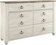 Signature Design by Ashley® Willowton 4-Piece Whitewash Twin Panel Bed Set-2