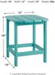 Signature Design by Ashley® Sundown Treasure Turquoise Plastic Outdoor Rectangular End Table-2