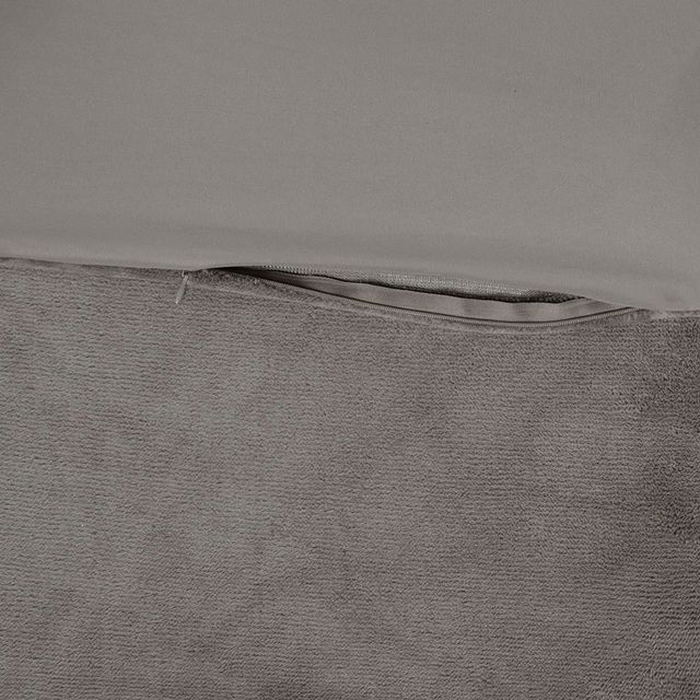 Olliix by Intelligent Design Kai Grey King Quilted Reversible Microfiber to Cozy Plush Comforter Set-4