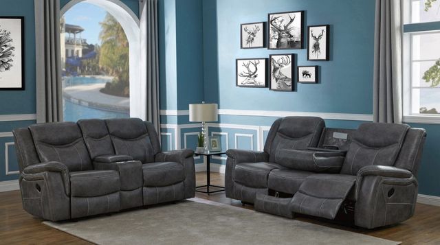 Coaster® Conrad Grey Reclining Sofa-10